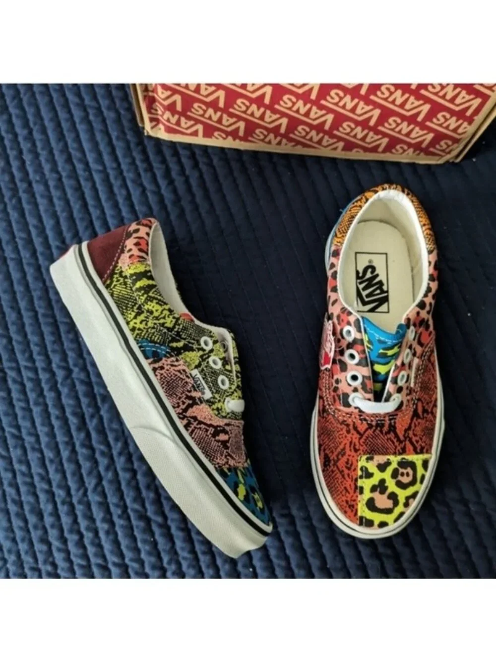 Vans Era Patchwork Leopard Snake Women 5.5 VNOA4BV401R Multicolor 0826